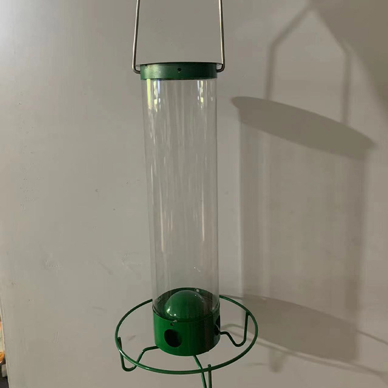 Bird Feeder Metal Squirrel Proof Hanging Outdoor Garden Tube