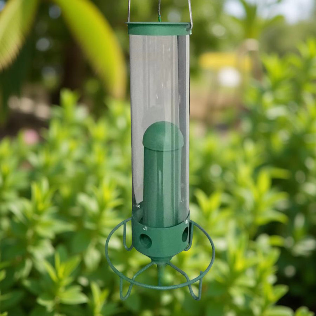 Bird Feeder Metal Squirrel Proof Hanging Outdoor Garden Tube