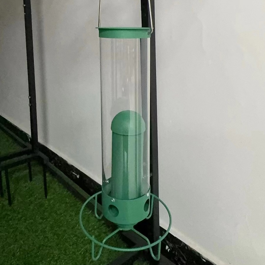 Bird Feeder Metal Squirrel Proof Hanging Outdoor Garden Tube