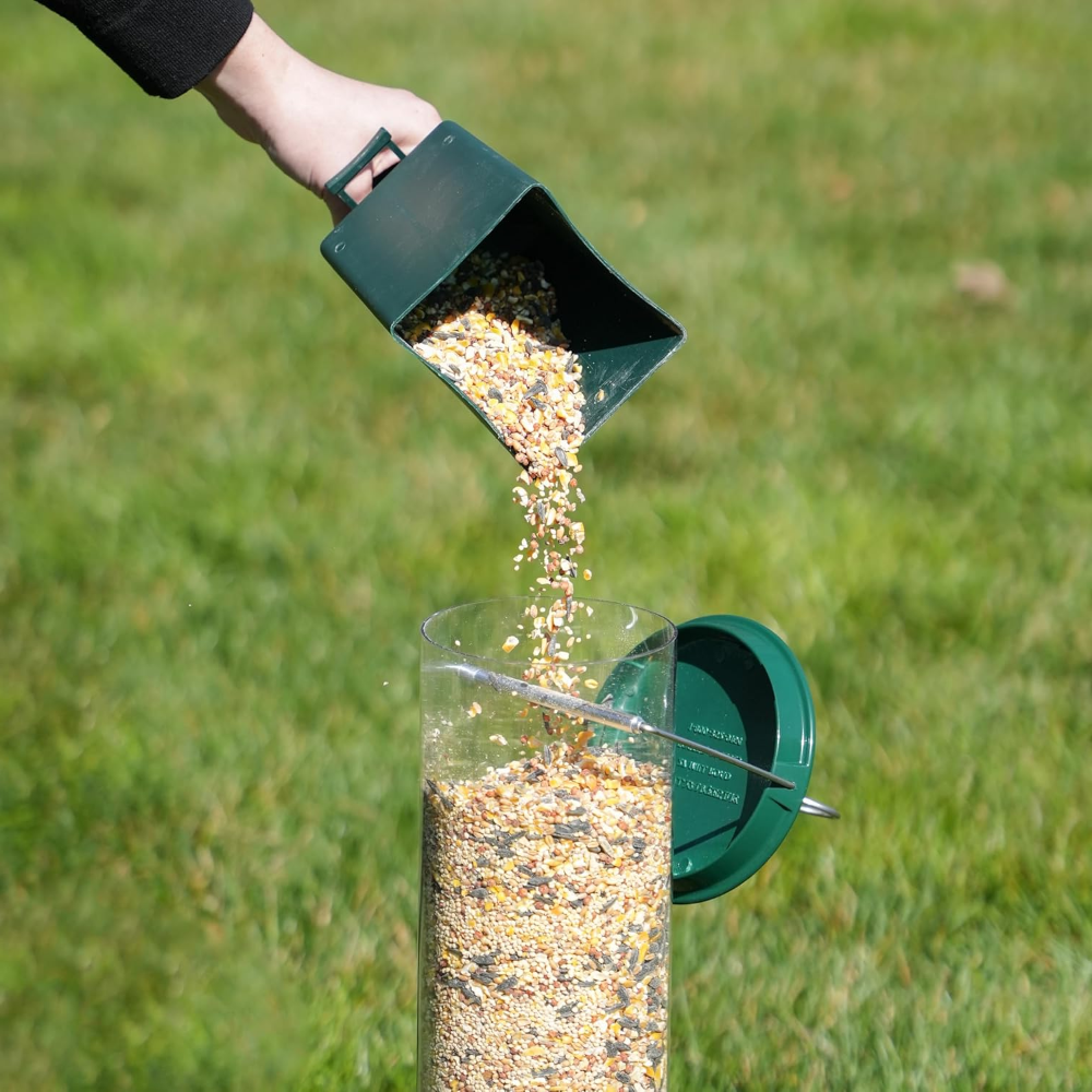 Bird Feeder Metal Squirrel Proof Hanging Outdoor Garden Tube
