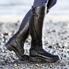 Ladies tall waterproof winter country boots in riding style