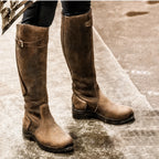 Ladies tall waterproof winter country boots in riding style