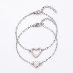 Bracelet Adjustable Heart Chain Matching Couple Jewellery