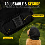 Breathable Anti-Scavenging Dog Muzzle for Walks - Mesh Hood Helps Block Food Scraps & Rubbish