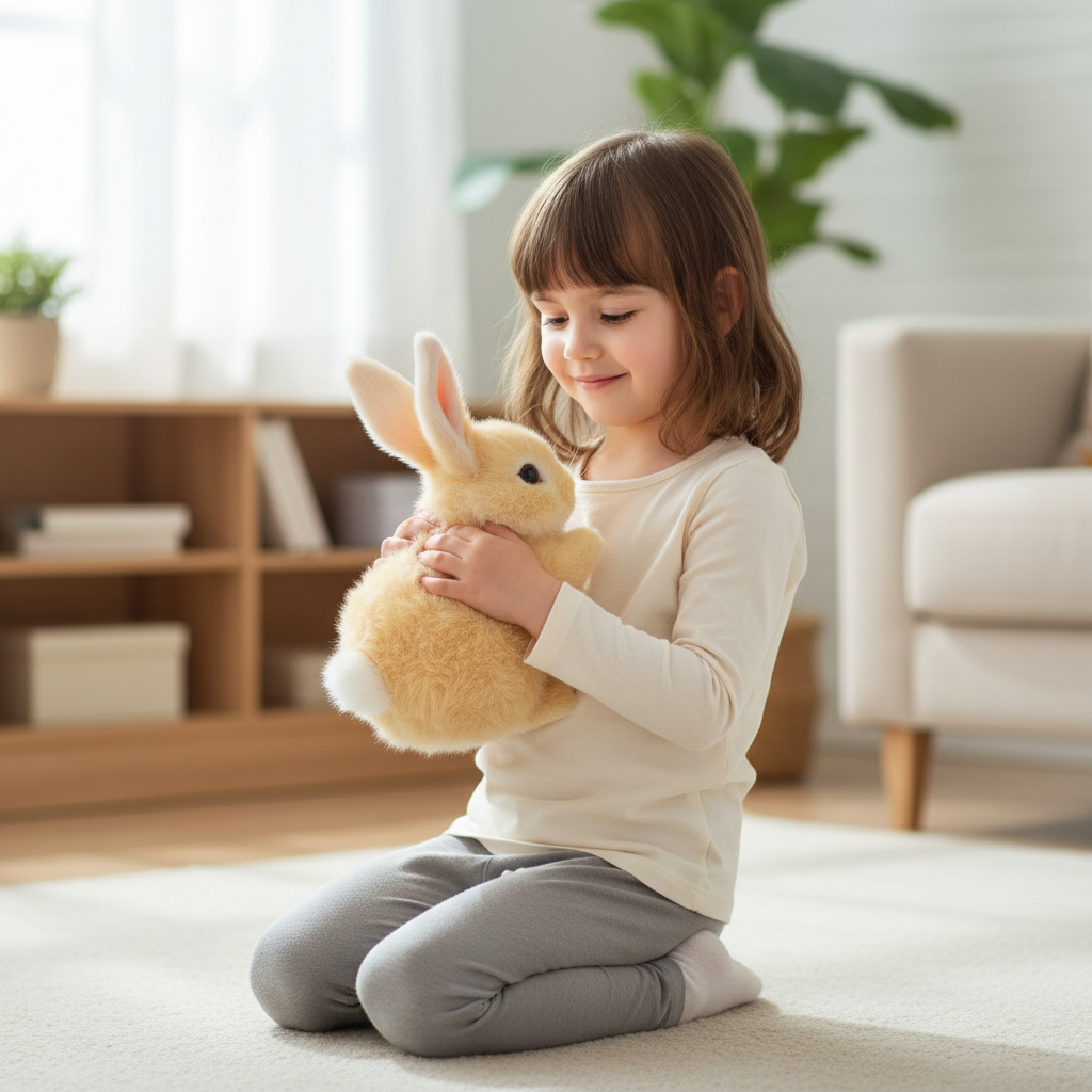 BunnyLoom Interactive Plush | Realistic hopping bunny toy for kids