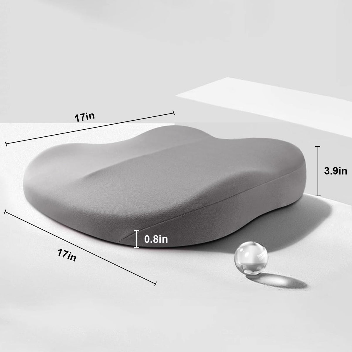 Car Cushion Height Increase – Ergonomic Seat Booster Cushion with Memory Foam