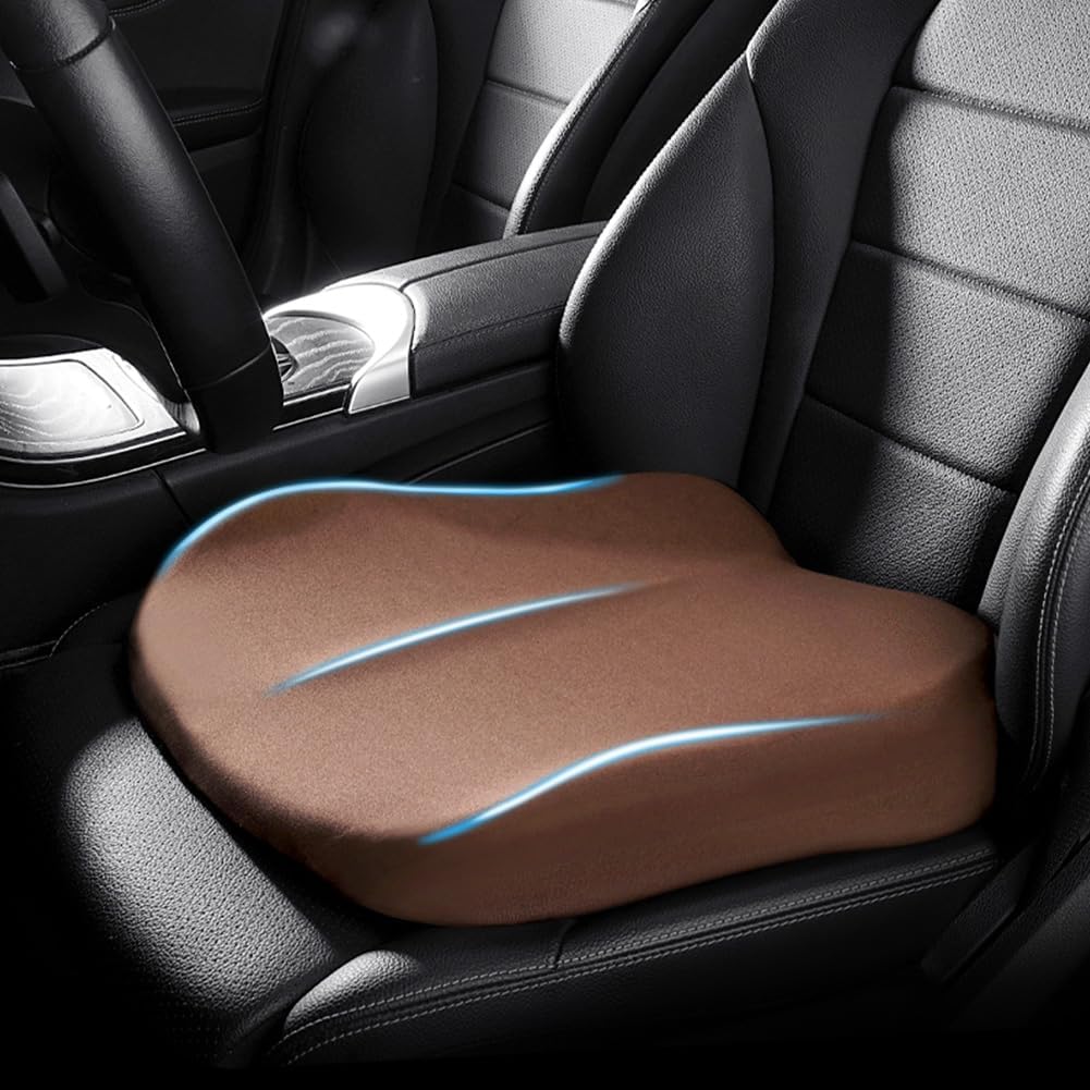 Car Cushion Height Increase – Ergonomic Seat Booster Cushion with Memory Foam