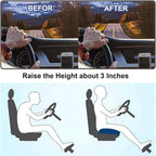 Car Cushion Height Increase – Ergonomic Seat Booster Cushion with Memory Foam