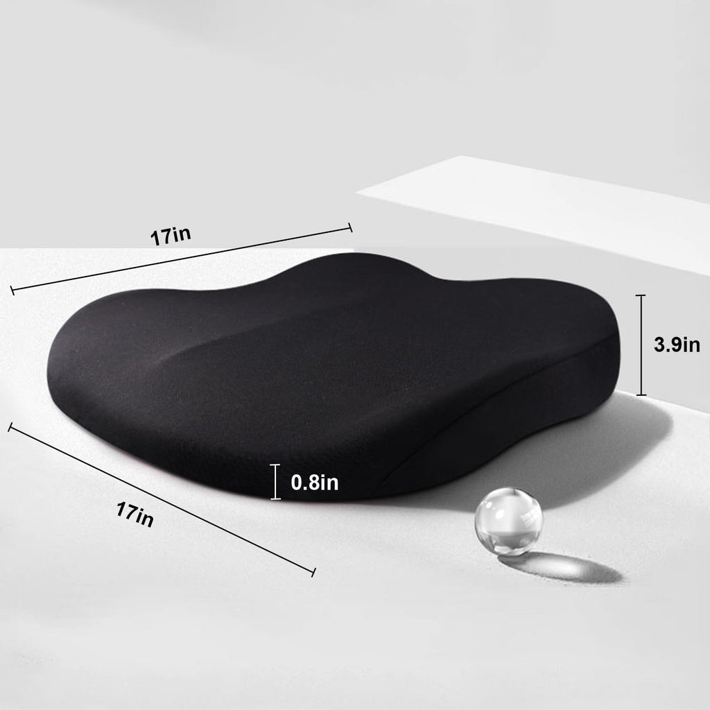 Car Cushion Height Increase – Ergonomic Seat Booster Cushion with Memory Foam