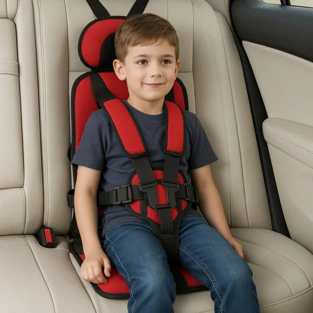 Portable car seat for children with 5-point harness