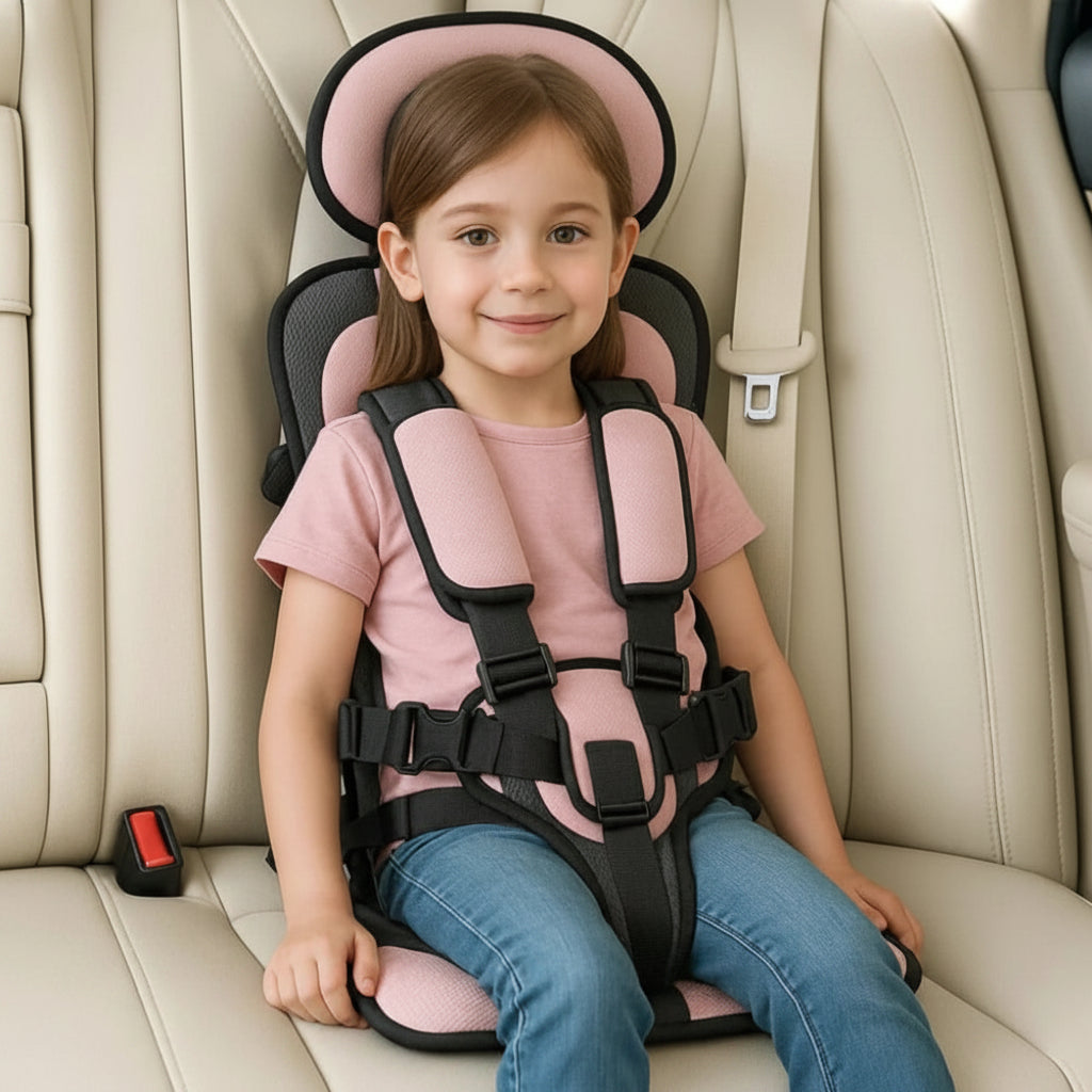 Portable car seat for children with 5-point harness