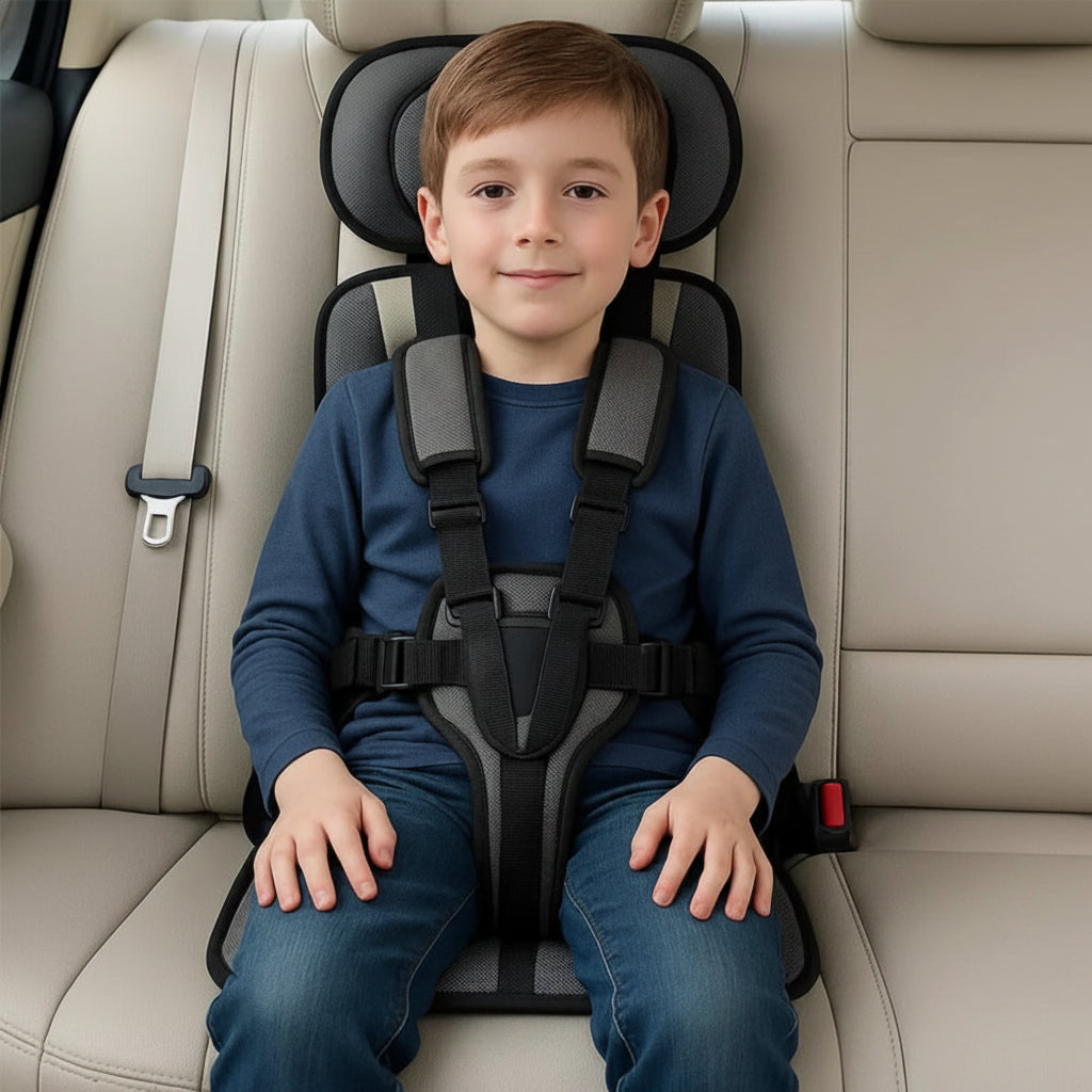 Portable car seat for children with 5-point harness