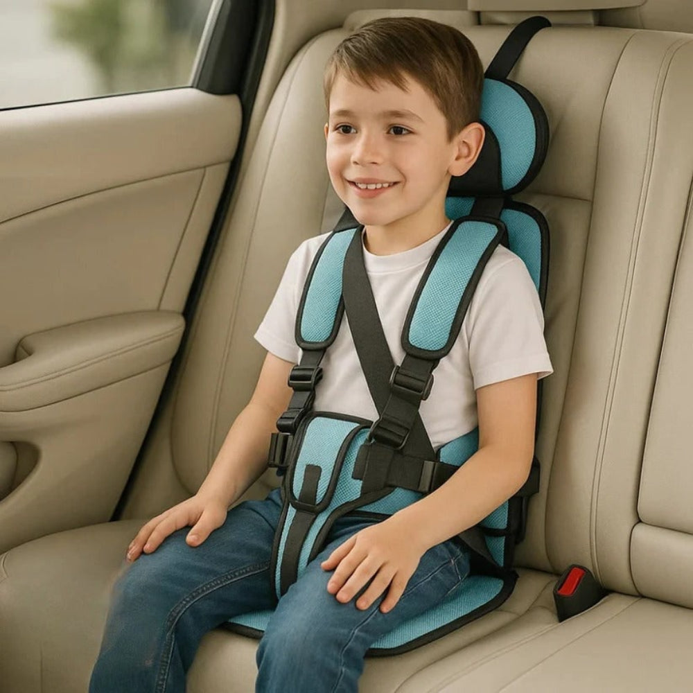Portable car seat for children with 5-point harness