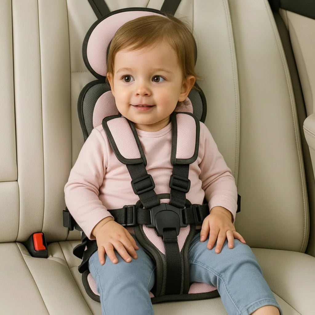 Portable car seat for children with 5-point harness