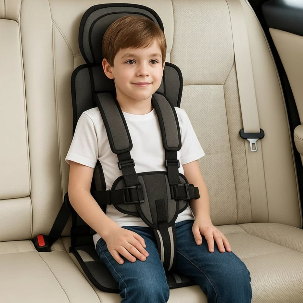 Portable car seat for children with 5-point harness