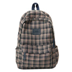 Checked Patterned Casual School Backpack