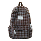 Checked Patterned Casual School Backpack