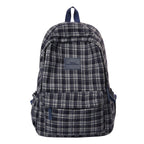 Checked Patterned Casual School Backpack