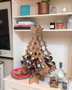 Christmas Advent Calendar Tree | Wooden Beer & Wine Holder | Reusable Birch Wood