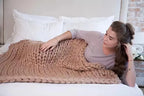 Chunky Knit Blanket – Cozy Wool Blanket for Every Room – Soft & Warm – Perfect for Sofa and Bed