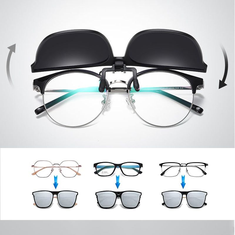 Clip-On Sunglasses for Eyeglasses