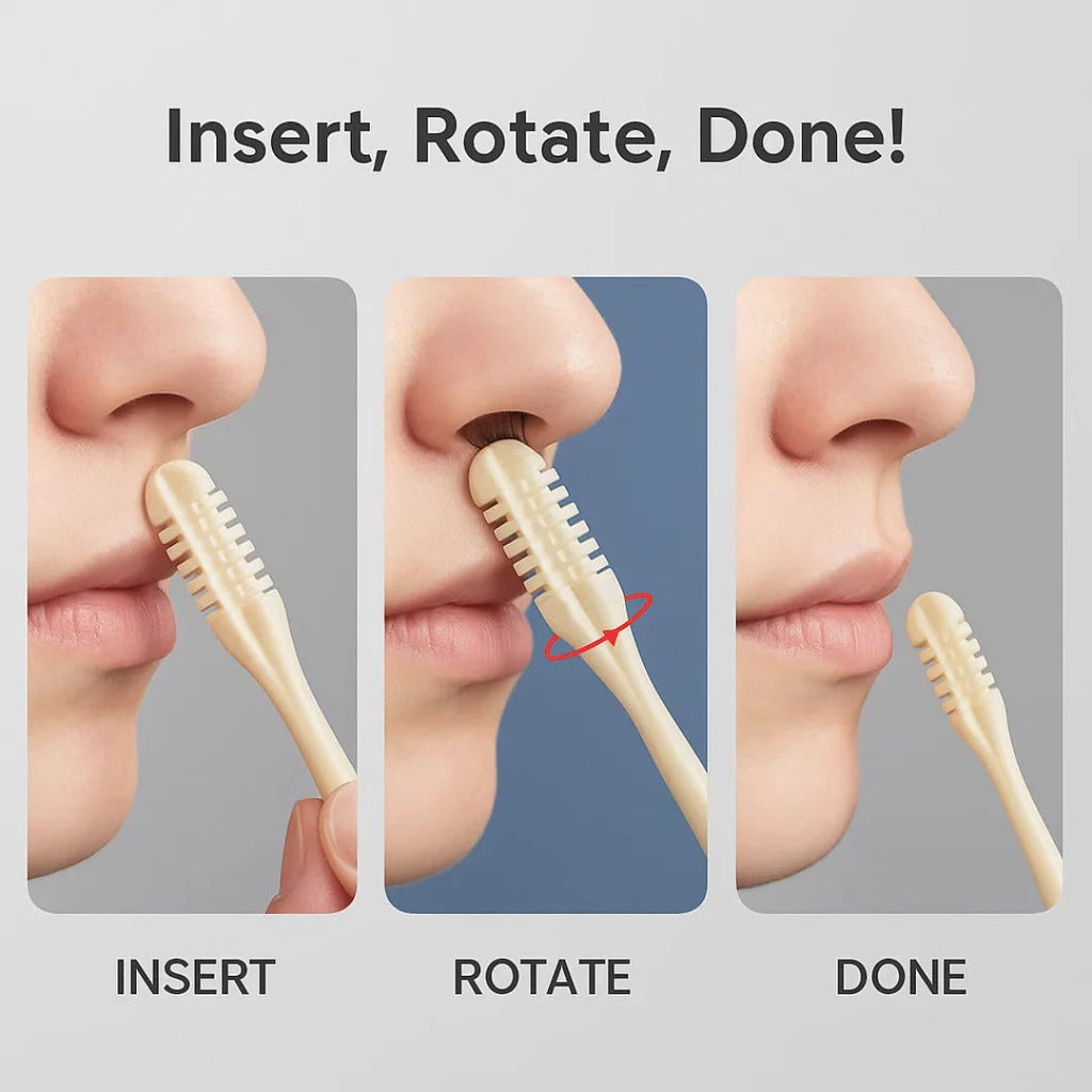 Compact Nose Hair Trimmer with 360° Rotating Head – Precise Grooming for Men and Women