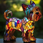 Dog Breed LED Accent Lamp, 17 cm resin sculpture, warm USB light