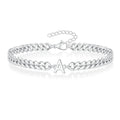 Couples Letter Initial Cuban Bracelet