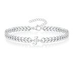 Couples Letter Initial Cuban Bracelet