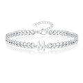 Couples Letter Initial Cuban Bracelet