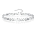 Couples Letter Initial Cuban Bracelet