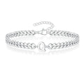 Couples Letter Initial Cuban Bracelet