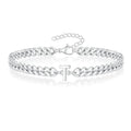 Couples Letter Initial Cuban Bracelet