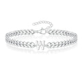 Couples Letter Initial Cuban Bracelet