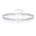 Couples Letter Initial Cuban Bracelet