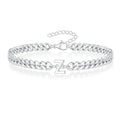 Couples Letter Initial Cuban Bracelet