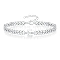 Couples Letter Initial Cuban Bracelet
