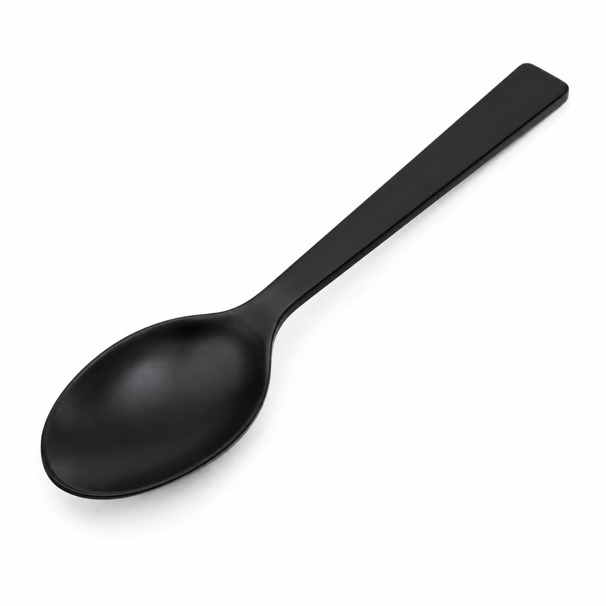 Naldony stainless steel table spoon with black finish.
