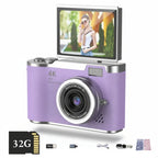 Digital Camera 4K Flip Screen 48MP 8X Zoom Compact Photo Video