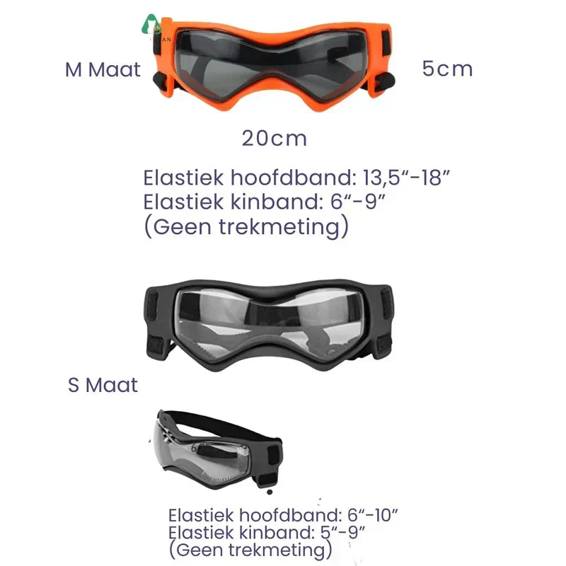 Dog Helmet with Goggles for Eye Protection