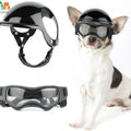 Dog Helmet with Goggles for Eye Protection