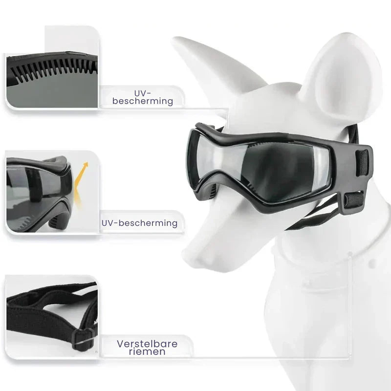 Dog Helmet with Goggles for Eye Protection