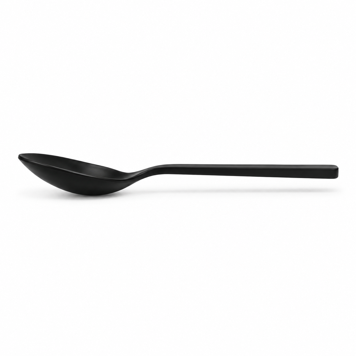 Modern design black stainless steel spoon.