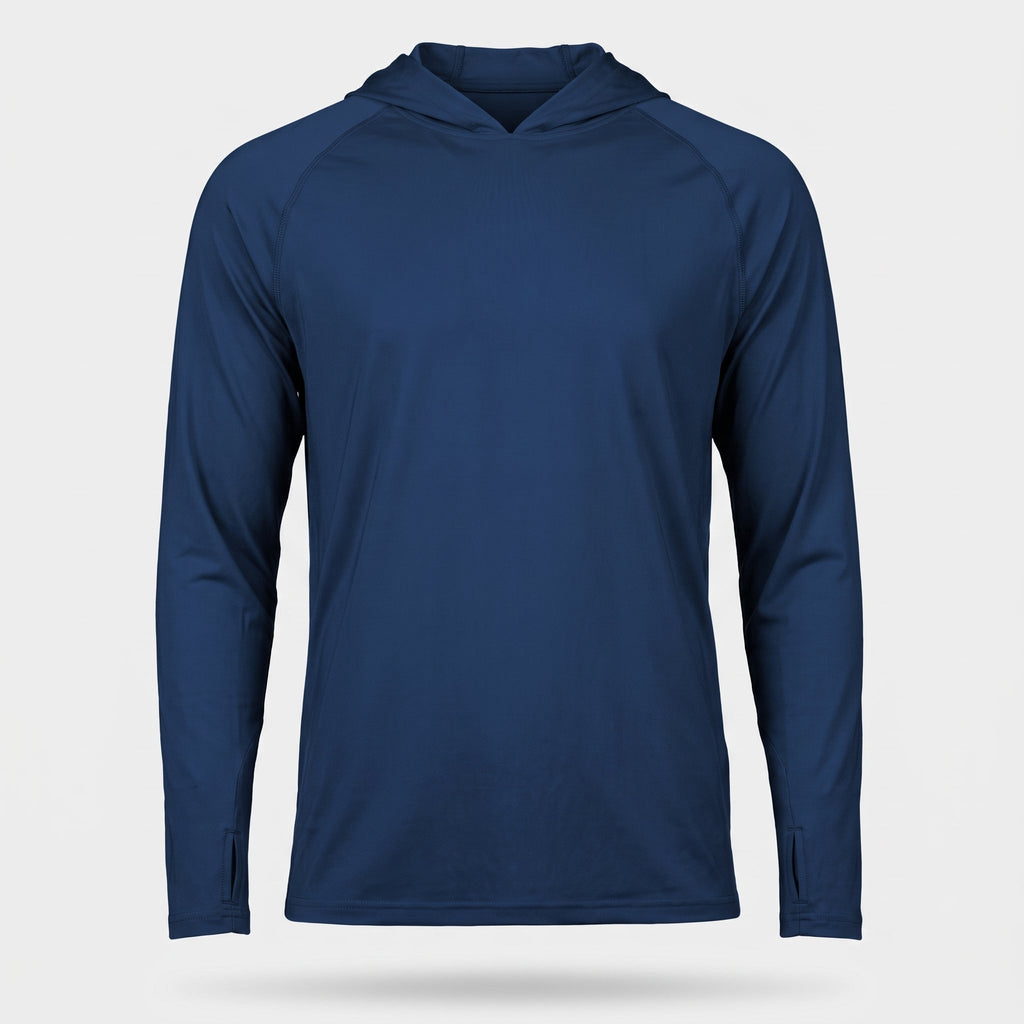 Men's UPF 50+ Sun Hoodie – Lightweight Quick-Dry Hiking & Fishing UV Top with Thumb Loops