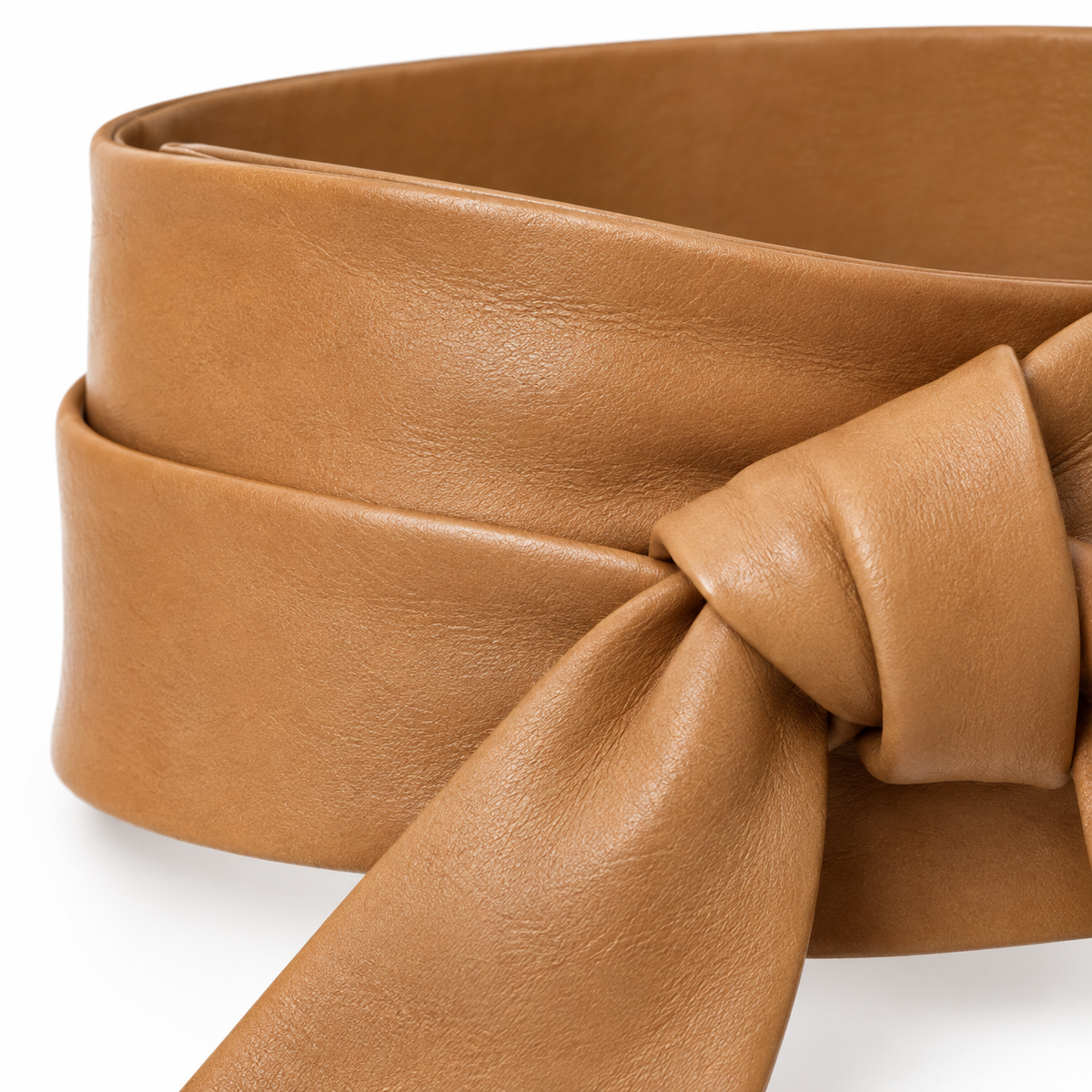 naldony Women's Belt showcasing tie closure in tan.