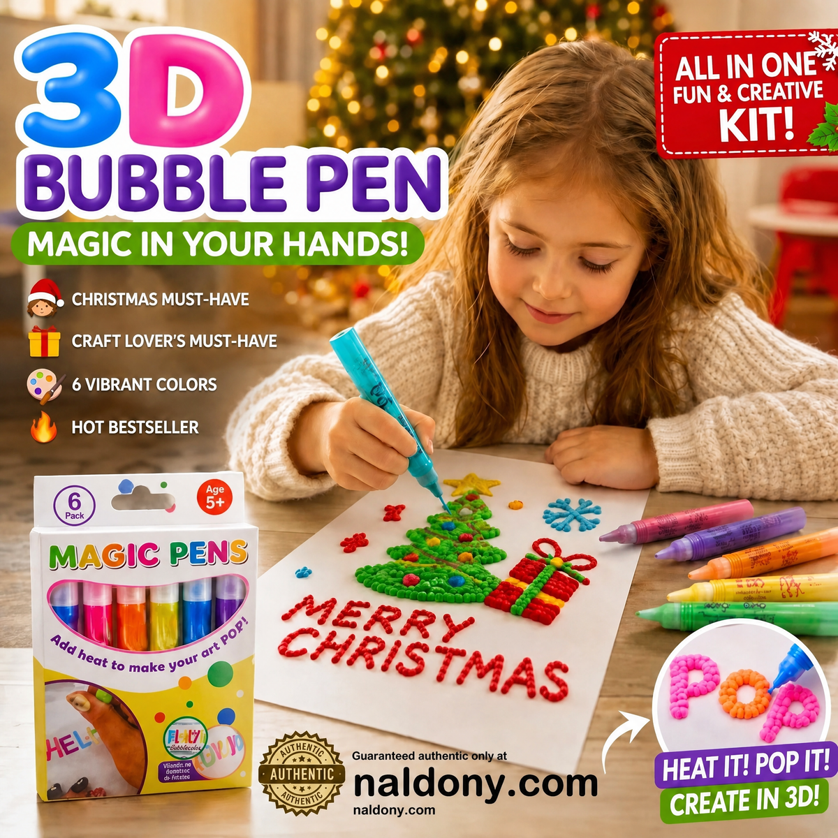 Magic Pen – Draw 3D with one stroke!DIY Bubble Magic Drawing Pens