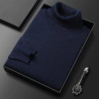 Men's fine knit roll neck jumper