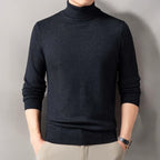 Men's fine knit roll neck jumper