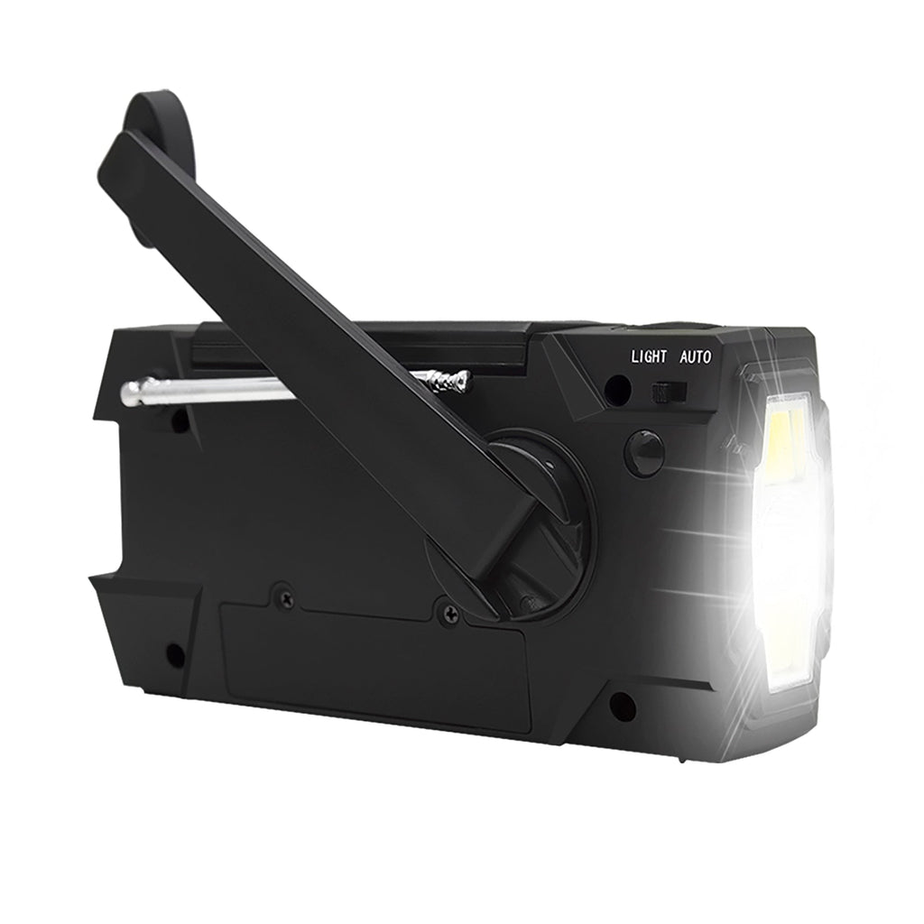 Emergency Radio Beacon With Hand Crank Solar Panel Am Fm And LED Torch