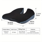 Ergonomic Seat Cushion Triacomfort | Triangular Shape with Memory Foam | Breathable & Pressure-Relieving | For Car & Off